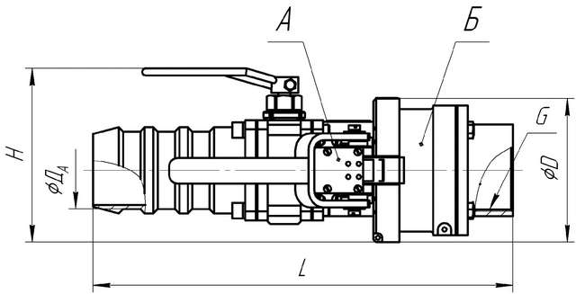 Внешний вид и габаритные размеры муфт сухого разъема МСР1-80А